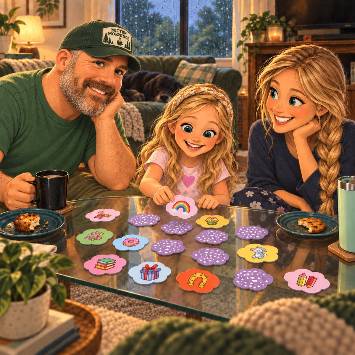 Rainy-day games with the Mitten Mornings family.